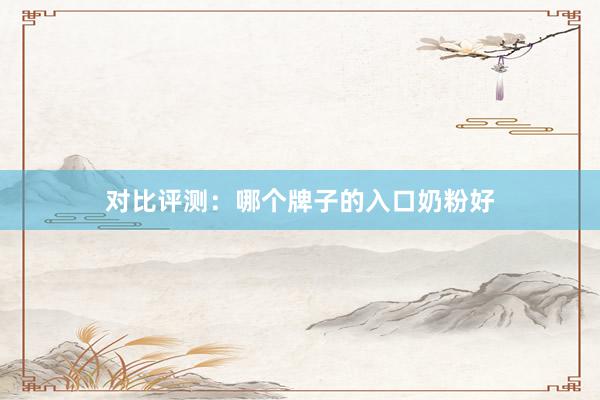 对比评测：哪个牌子的入口奶粉好