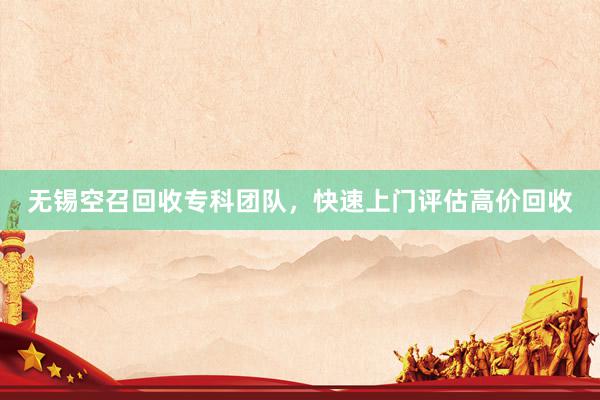 无锡空召回收专科团队，快速上门评估高价回收